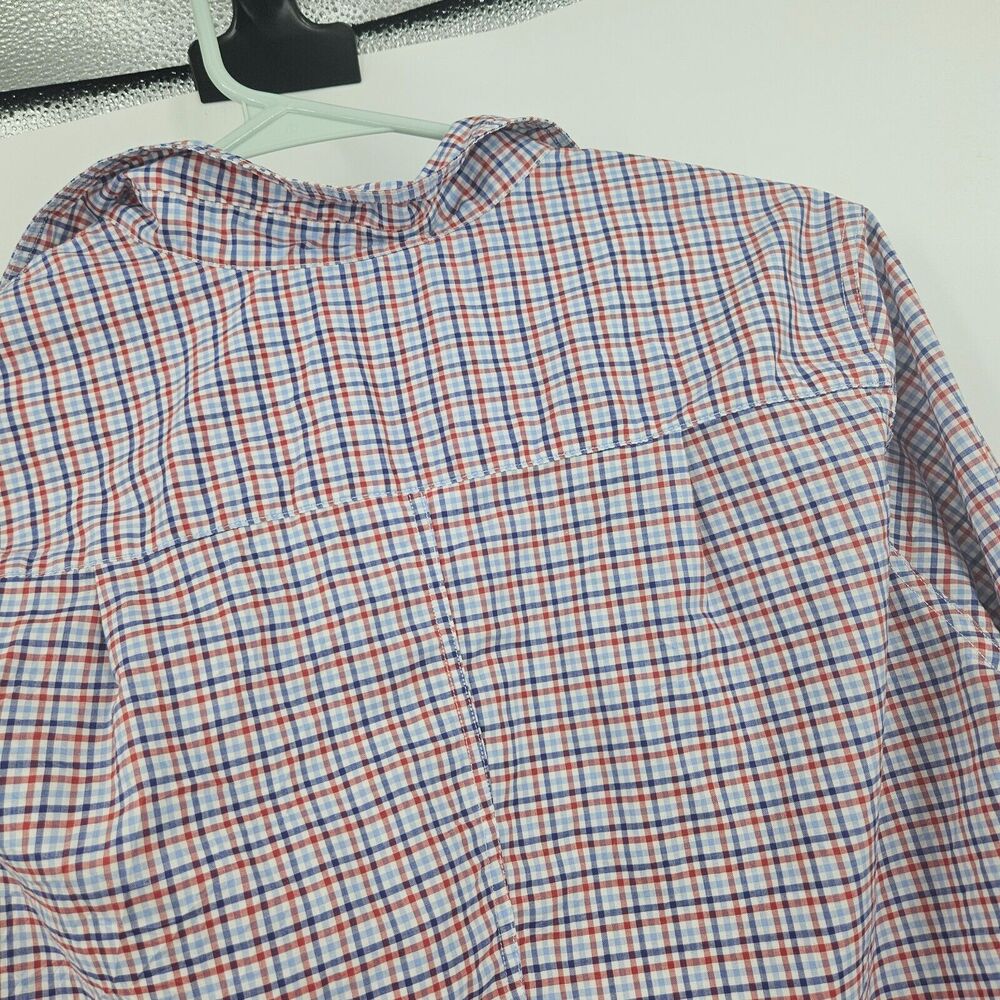 Frank & Eileen Shirt Blue Red Barry Check Plaid Long Sleeve Button-Up Size M - Picture 7 of 7